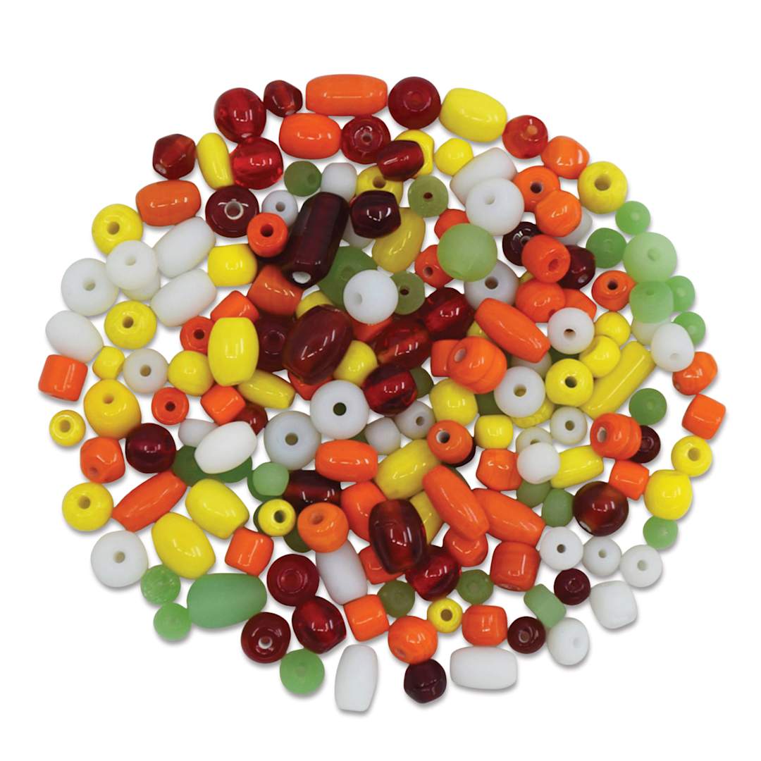 Open in modal - Craft Medley Glass Beads - Tropicana Mix, 1.05 oz