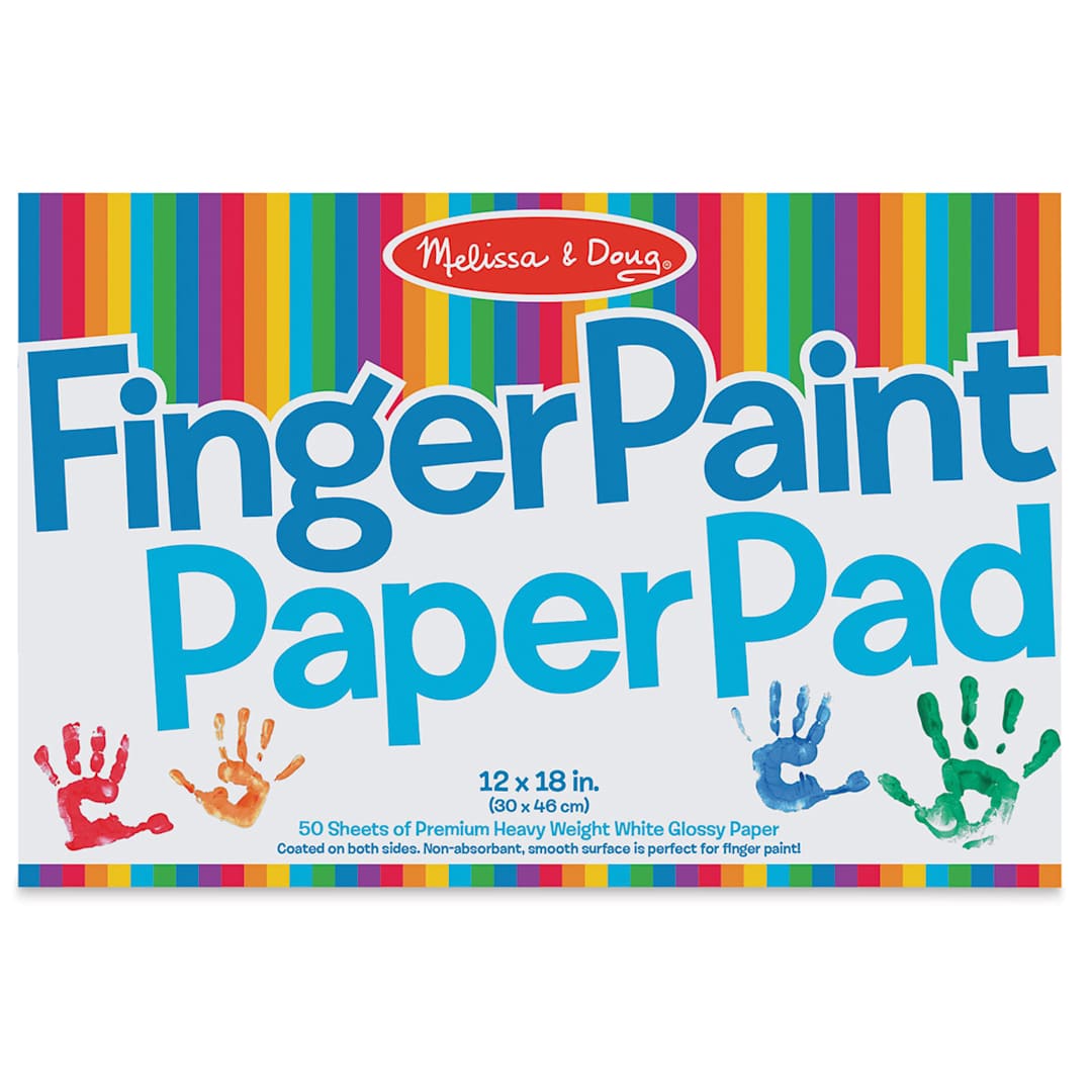 Open in modal - Melissa & Doug Finger Paint Paper Pad - 12" x 18", Package of 50, Sheets (Packaging)