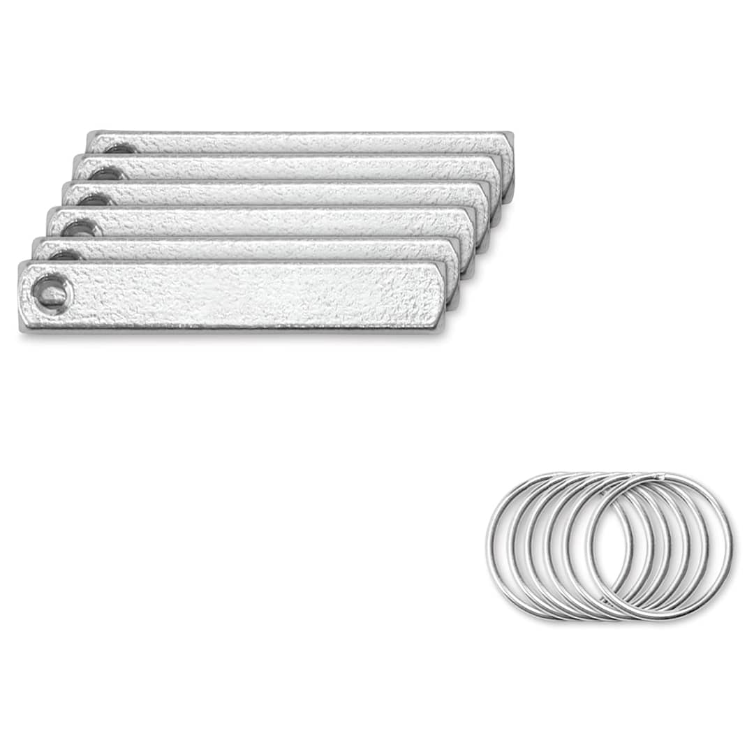 Open in modal - ImpressArt Stamp It Yourself Personal Accessory Kit - Keychain, contents laid out