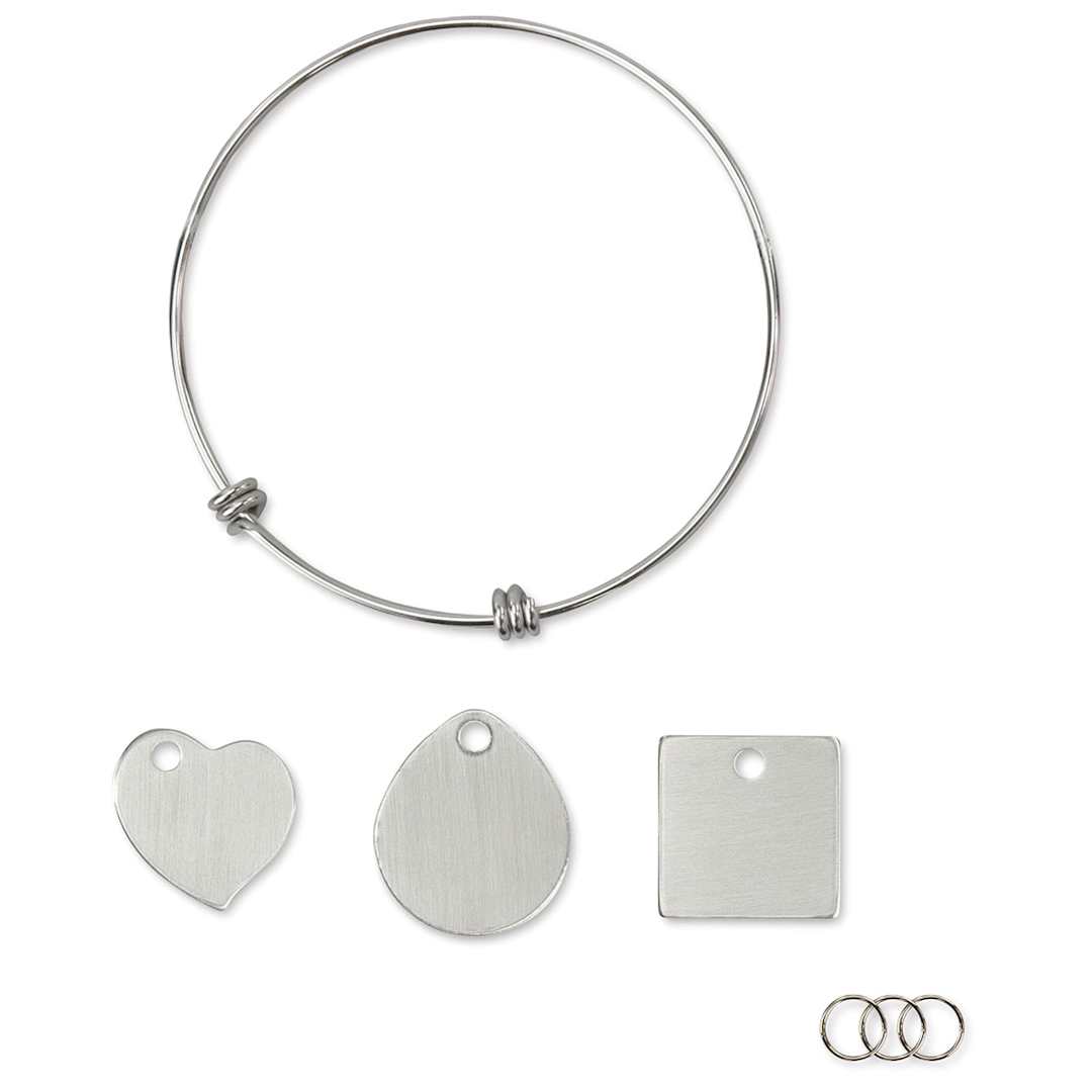 Open in modal - ImpressArt Stamp It Yourself Expandable Charm Bracelet Kit (Kit contents)