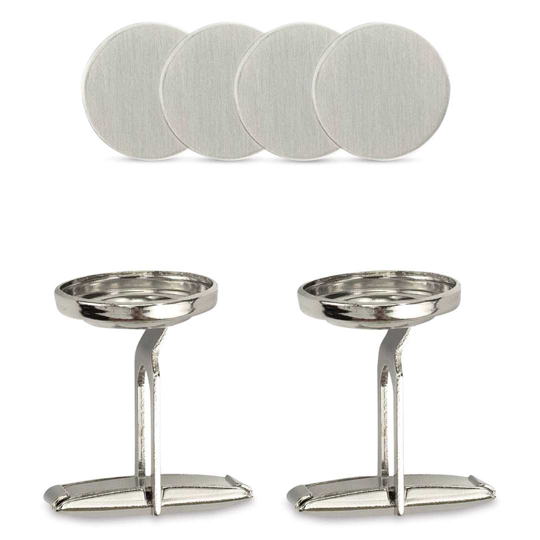 Open in modal - ImpressArt Stamp It Yourself Personal Accessory Kit - Cuff Links, contents laid out