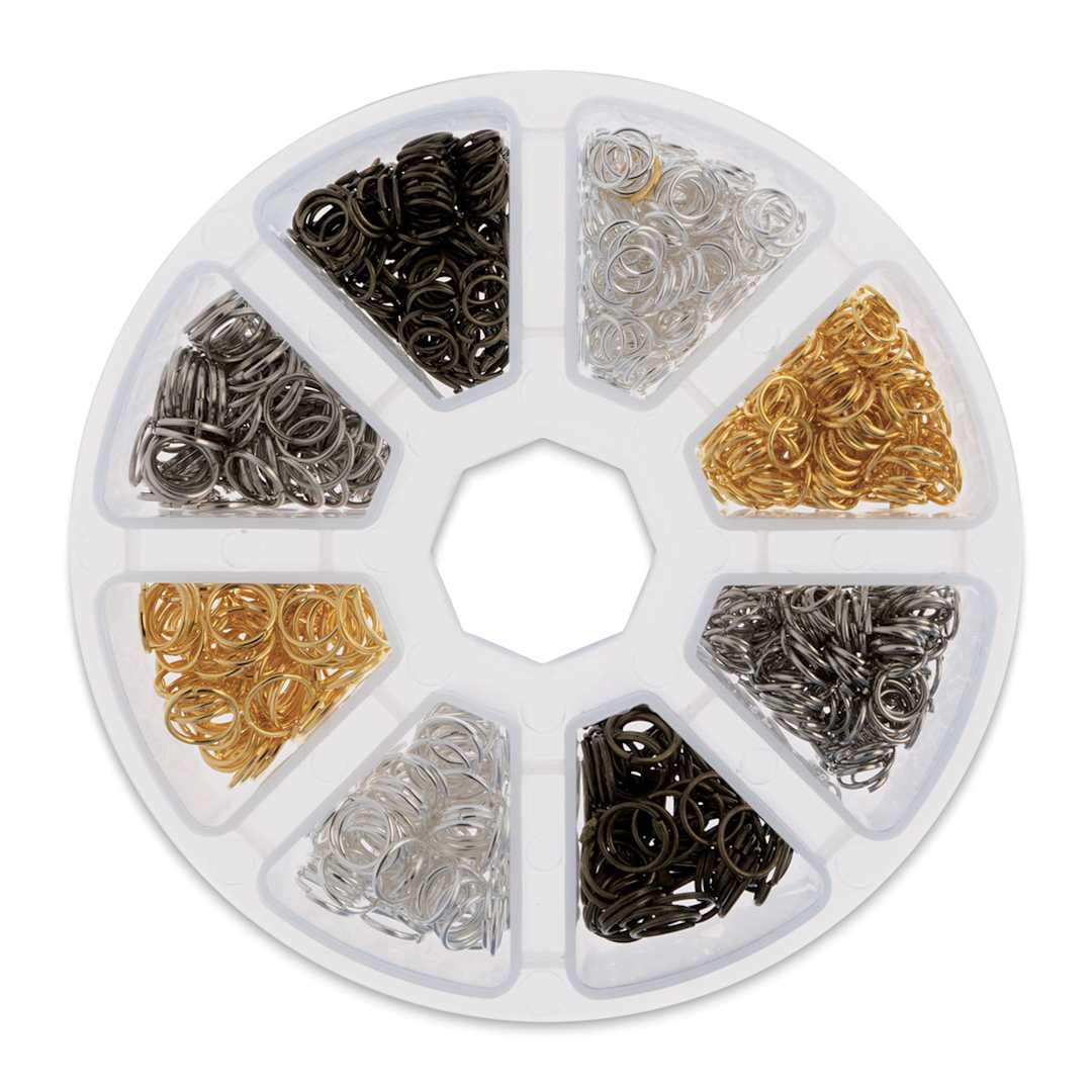 Open in modal - John Bead Jewelry Finding Set - Jump Rings, Assorted Colors, Package of 1200