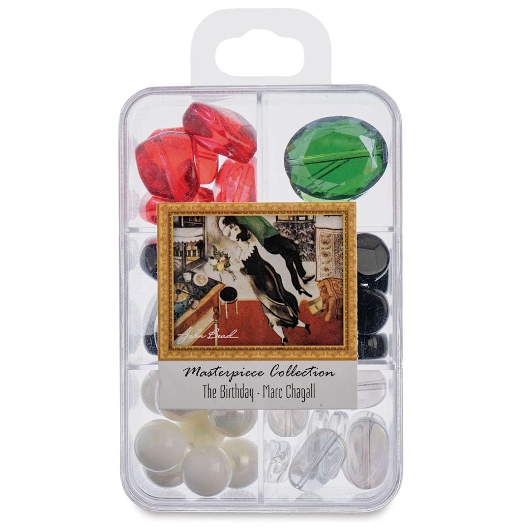 Open in modal - John Bead Masterpiece Collection Glass Bead Box - The Birthday/Marc Chagall (Front of packaging)
