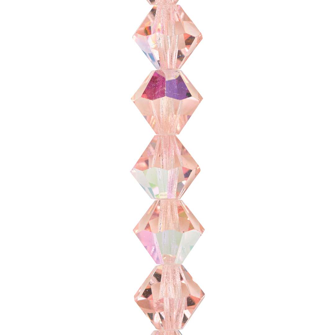 Open in modal - John Bead Preciosa Crystal Beads - Light Rose