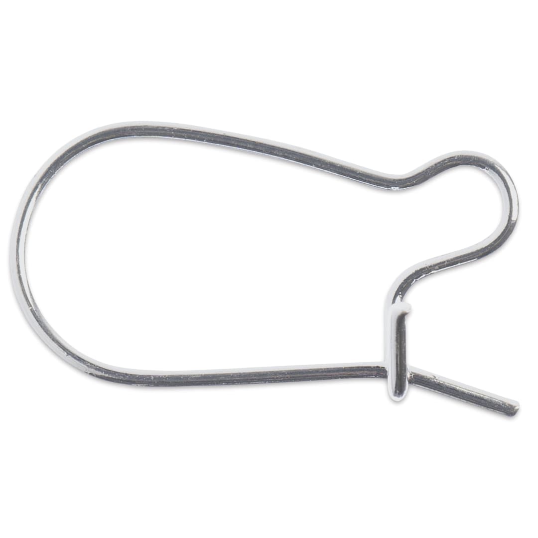 Open in modal - John Bead Must Have Findings Earwires - Small Kidney, Silver, 19 mm x 10 mm