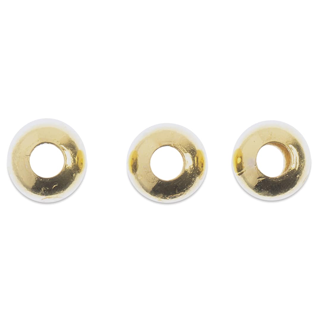 Open in modal - John Bead Must Have Findings Metal Spacer Beads - Gold, 4 mm Dia.