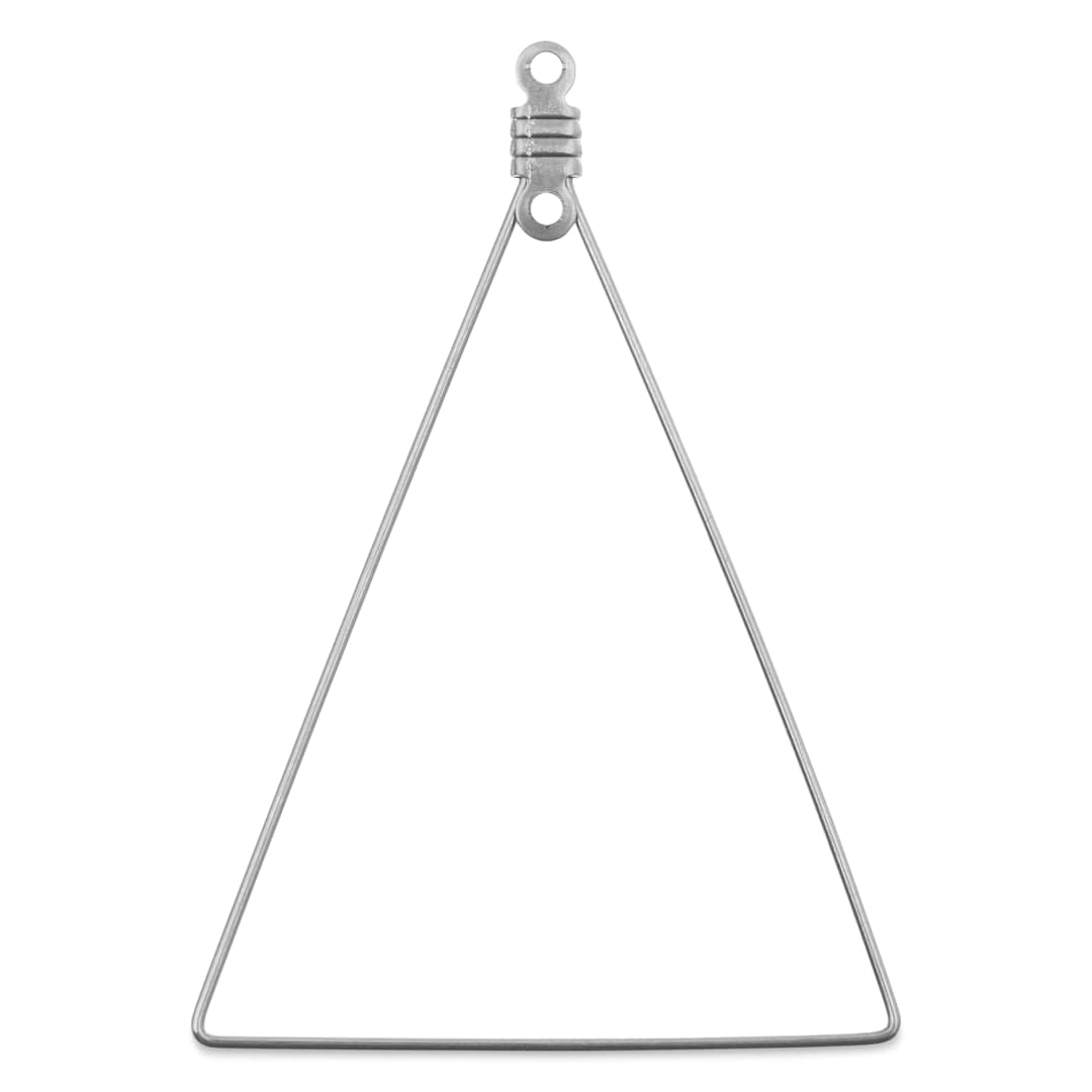 Open in modal - John Bead Must Have Findings Earring Hoops - Triangle, Pkg of 8, Silver, 35 x 49 mm