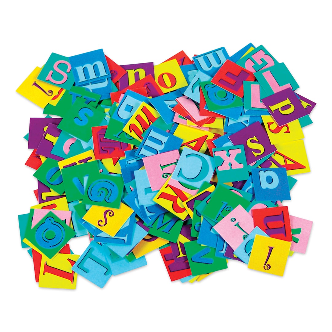 Open in modal - Roylco Alphabet Pasting Pieces - Pile of loose multicolored Letters