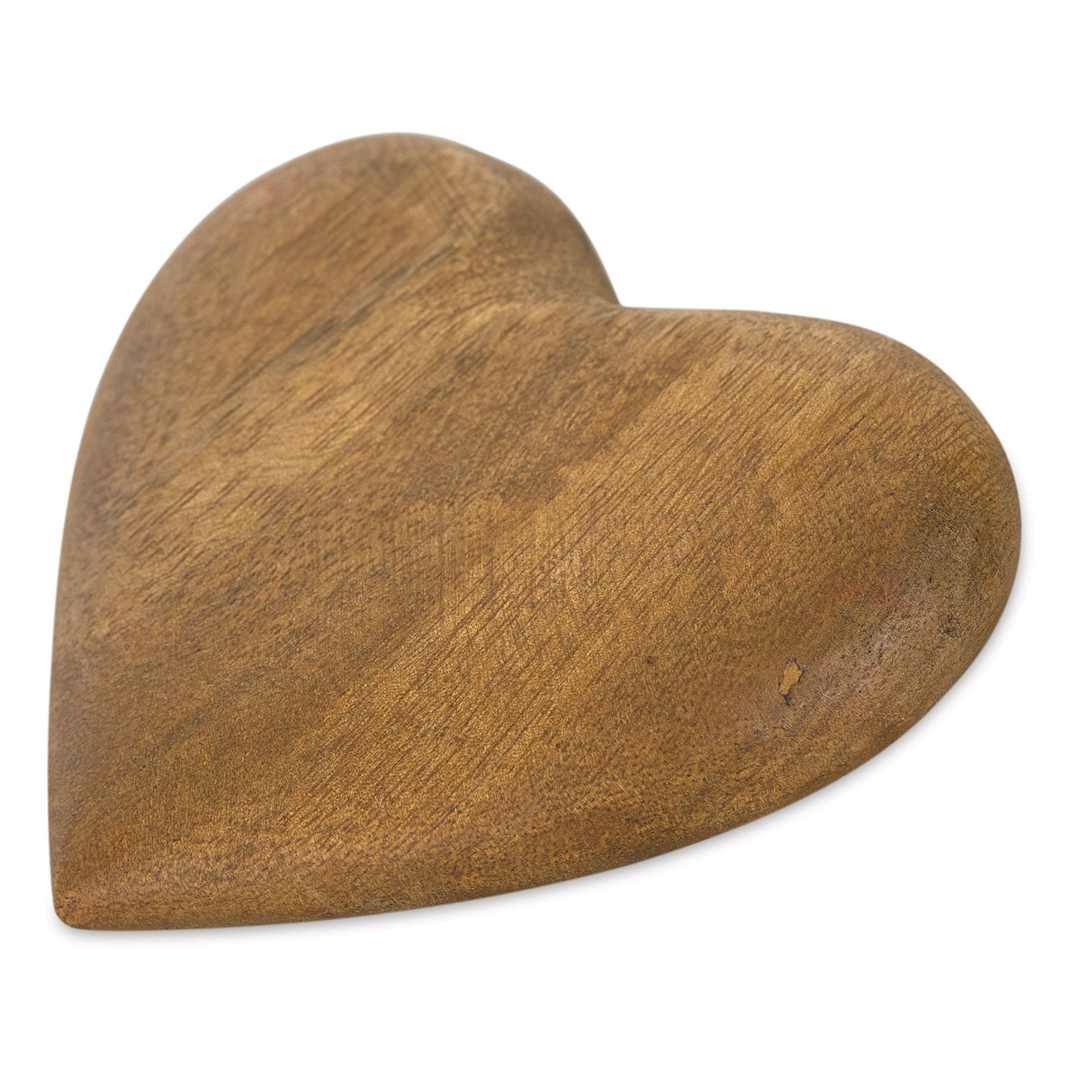 Open in modal - Creative Co-Op Wooden Carved Heart
