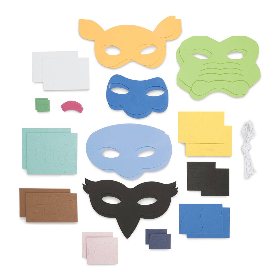 Open in modal - Darice Foam Mask Kit - Animal Masks