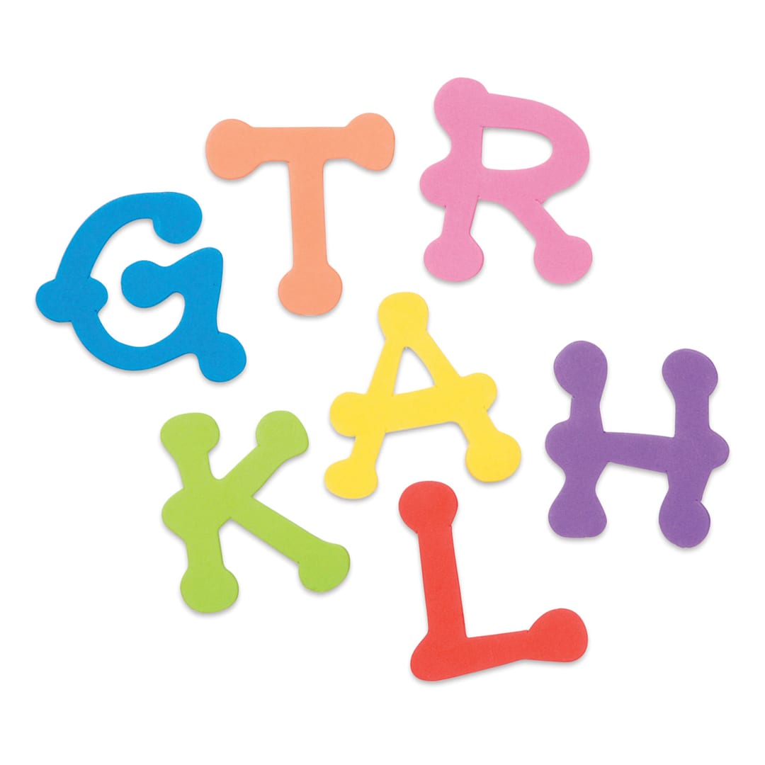Open in modal - Darice Foamies Alphabet Stickers - Bright Dot Letters, 200 Pieces
