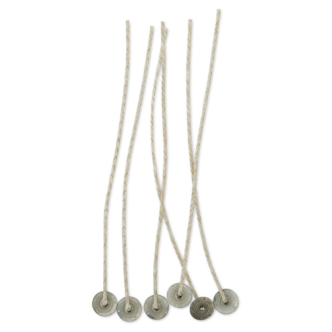 Open in modal - Country Lane Assembled Candle Wicks - 6 Medium Natural Candle Wicks loosely grouped