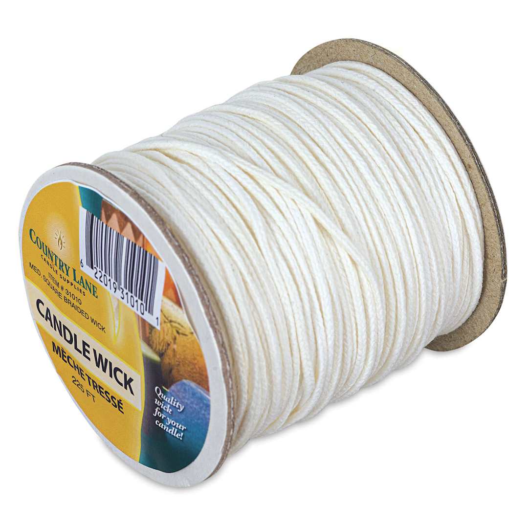 Open in modal - Country Lane Candle Wick Spools - Bleached Candle Wick spool on side