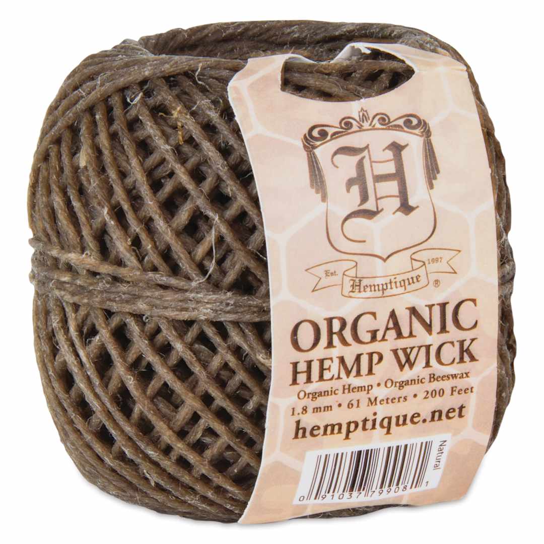 Open in modal - Hemptique Organic Beeswax Hemp Wick - 1.8 mm, 200 ft