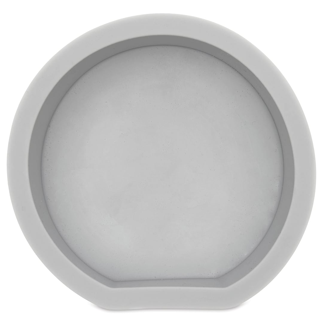 Open in modal - Rico Design Silicone Candle Mold - Flat Circle, 3.9" x 4.1" x 1.2" - top view