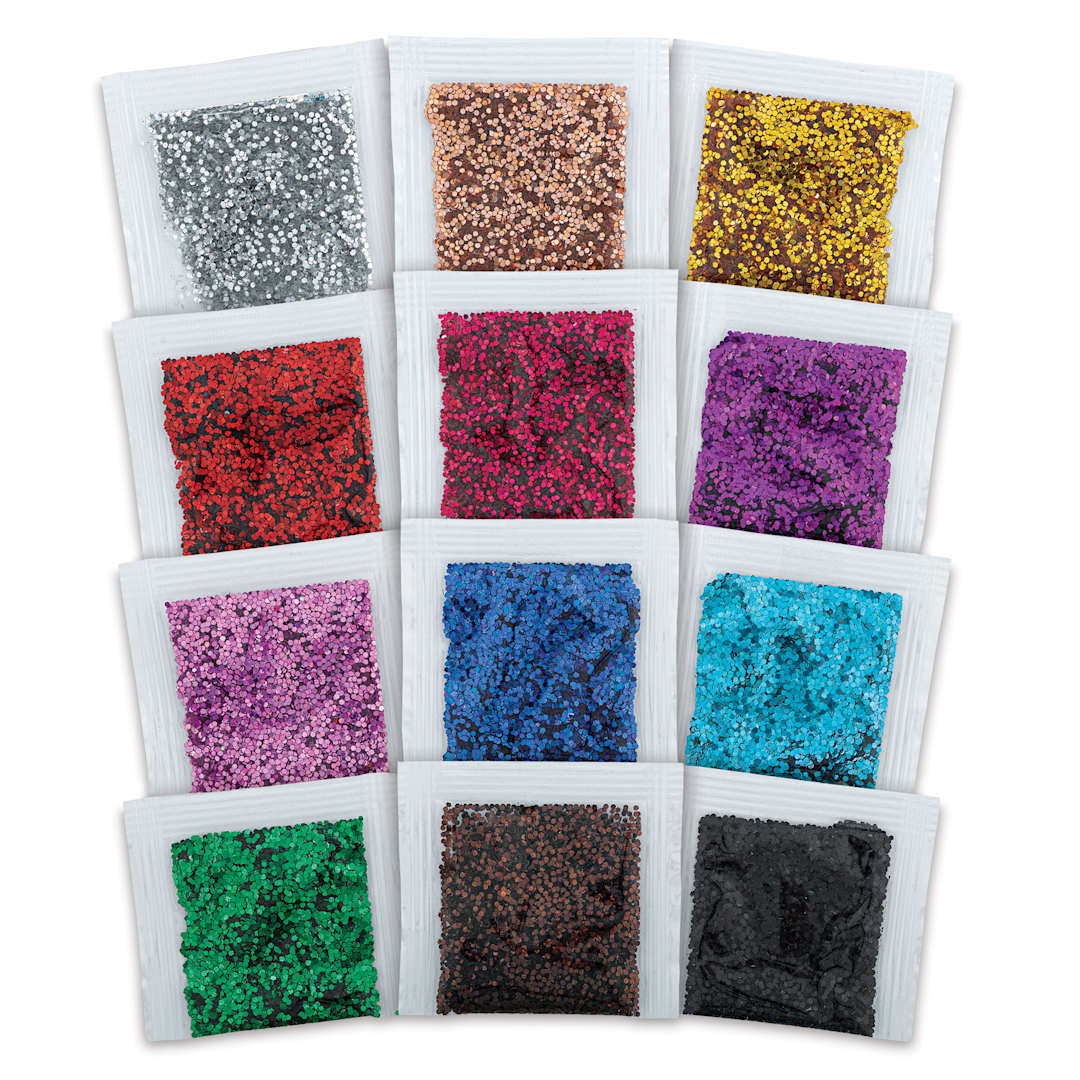 Open in modal - Glitter Packs - Chunky, Assorted Colors, 0.07 oz, Pkg of 12