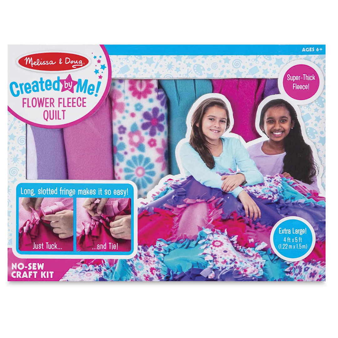 Open in modal - Melissa & Doug Created by Me Flower Fleece Quilt - Front of package
