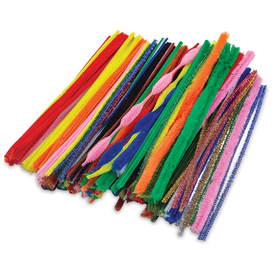 Open in modal - PA Essentials Chenille Stem Super Pack - 12", Assorted Colors, Package of 250, Side View