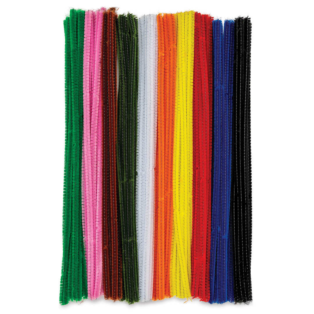 Open in modal - PA Essentials Chenille Stems - 12", Assorted Colors, Package of 100 (Out of packaging)