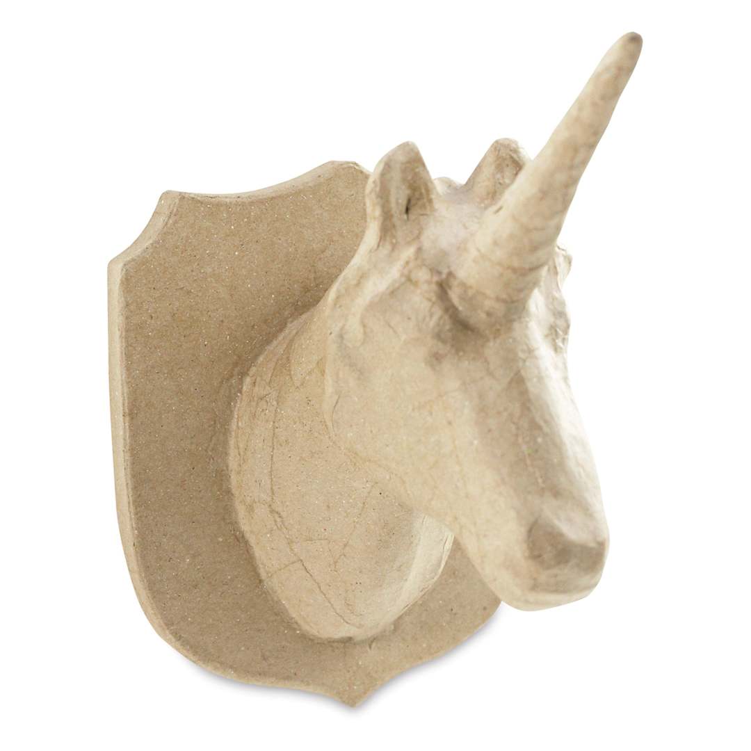 Open in modal - DecoPatch Paper Mache Animal Head Trophy - Unicorn