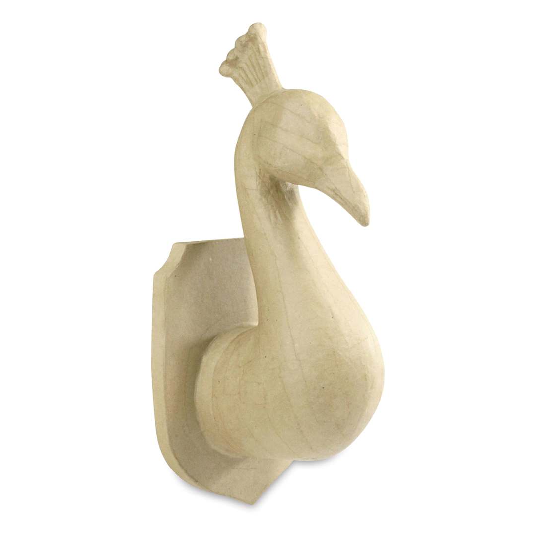 Open in modal - DecoPatch Paper Mache Animal Head Trophy - Peacock