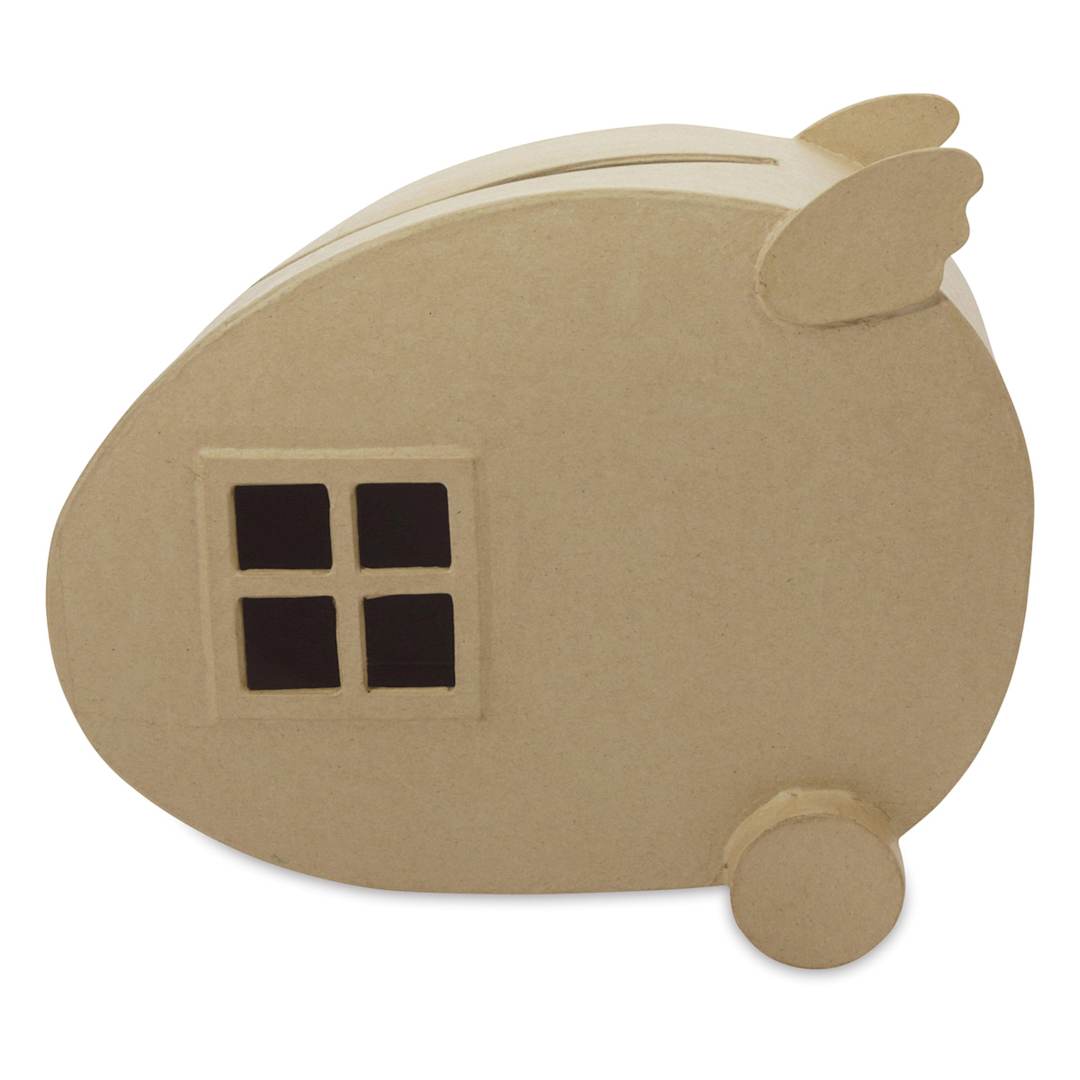 Open in modal - DecoPatch Paper Mache Mail Box - undecorated side view