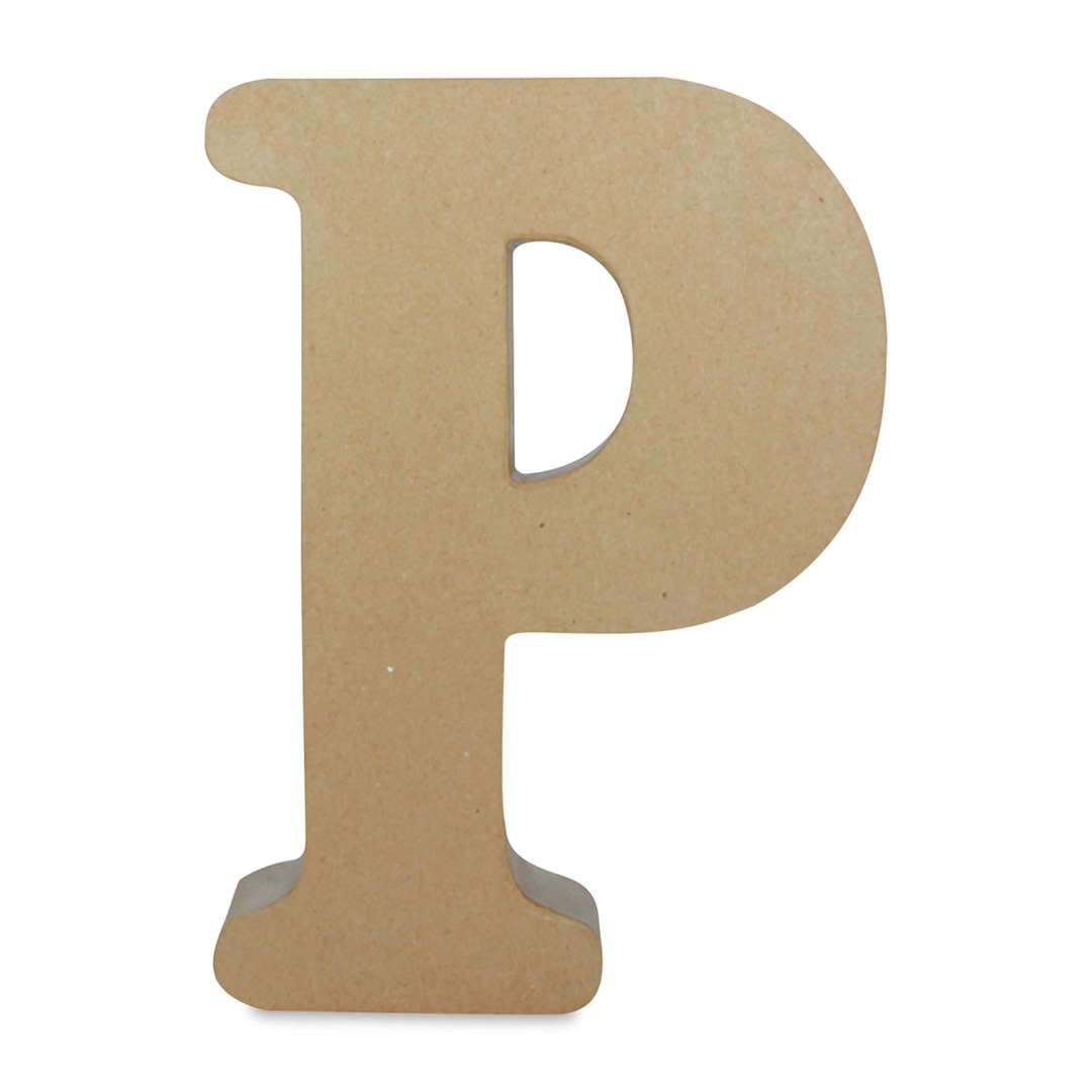 Open in modal - DecoPatch Paper Mache Funny Letter - P, Uppercase, 8-1/2" W x 12" H x 2" D