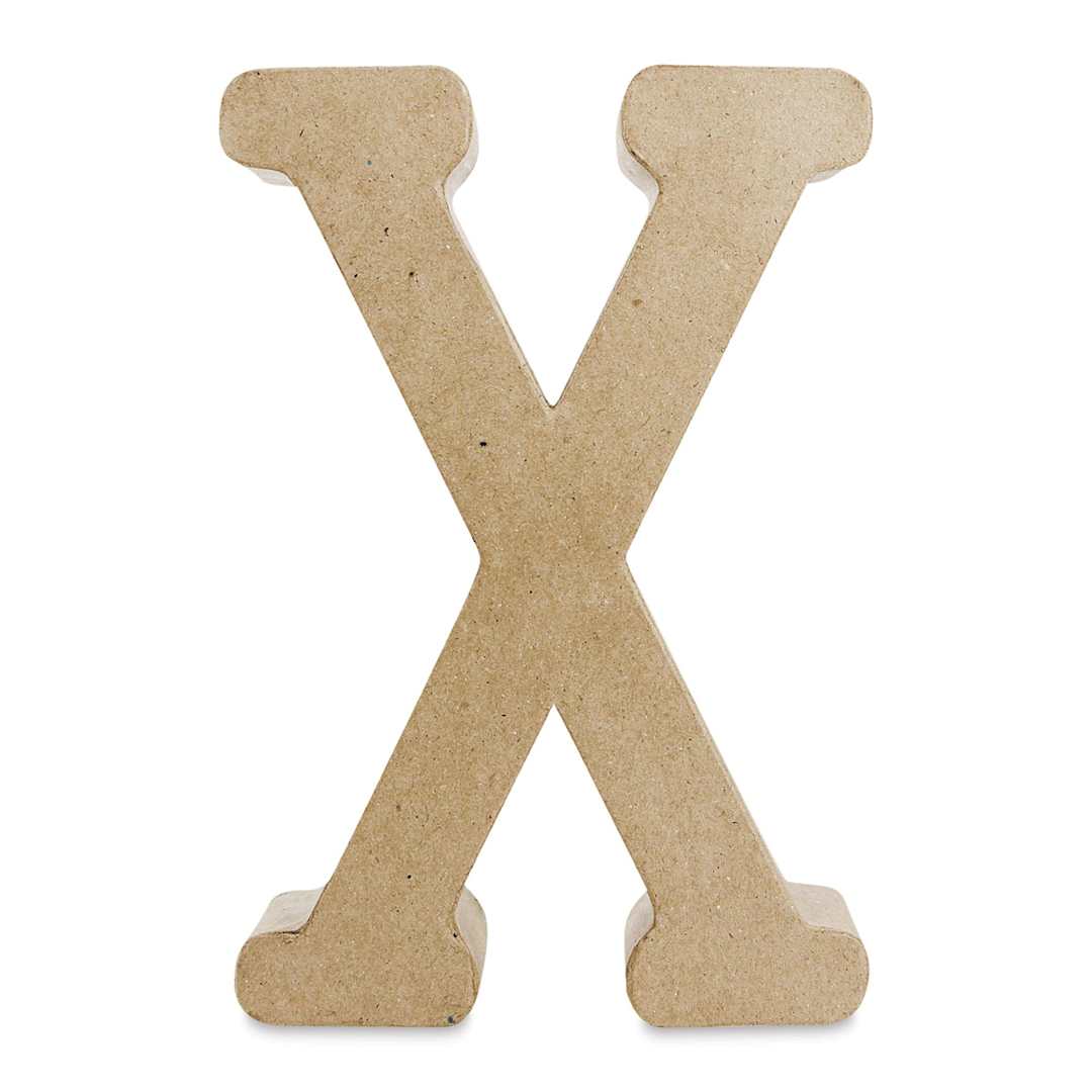 Open in modal - DecoPatch Paper Mache Funny Letter - X, Uppercase, 8" W x 12" H x 2" D