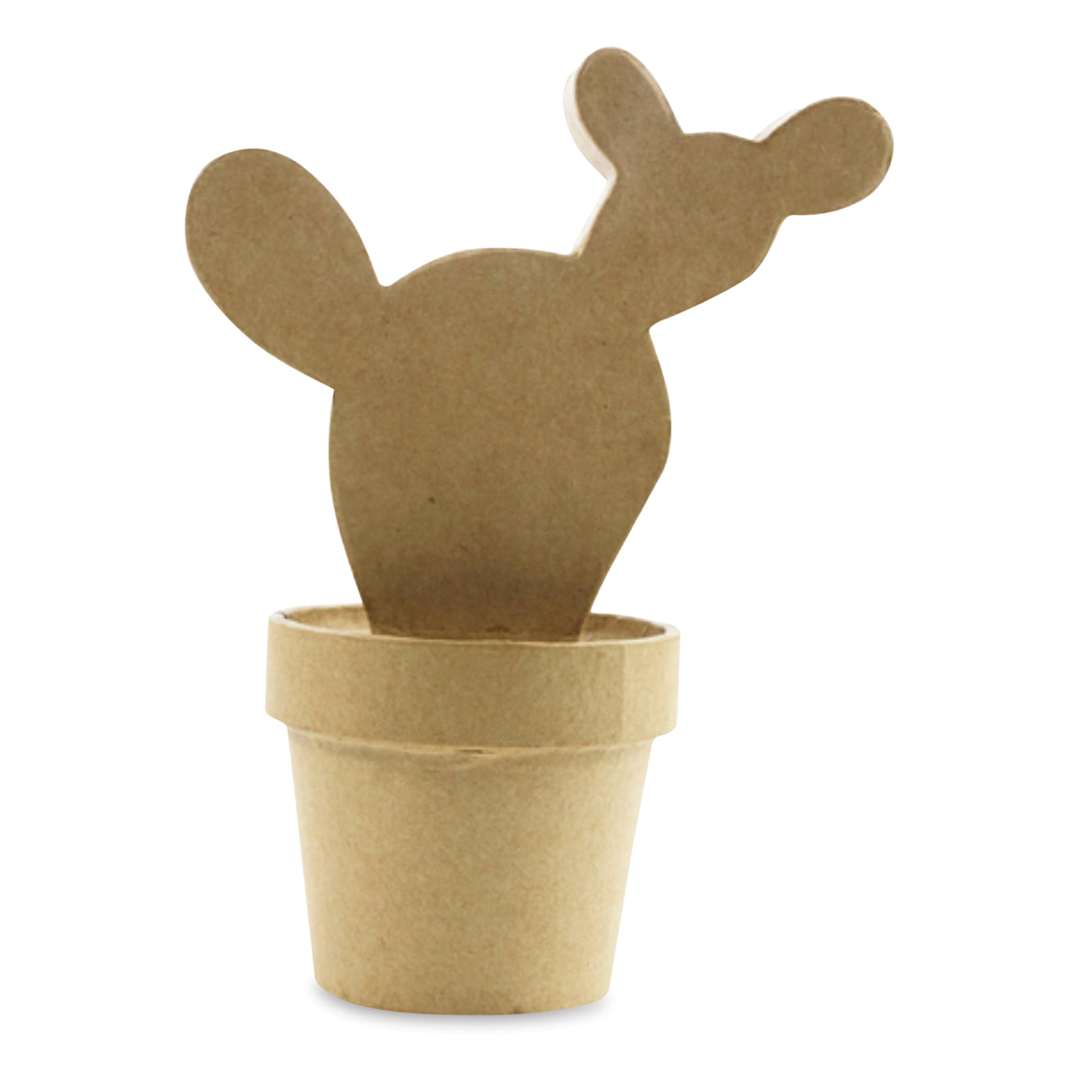 Open in modal - DecoPatch Paper Mache Cactus - Prickly Pear Cactus