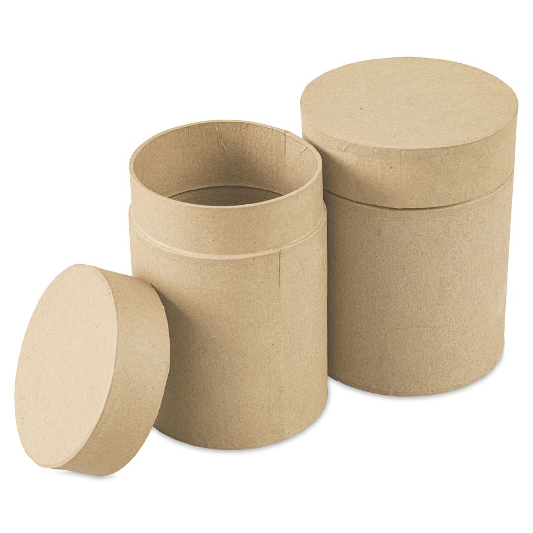 Open in modal - Decopatch Paper Mache Tea Caddies - Pkg of 2