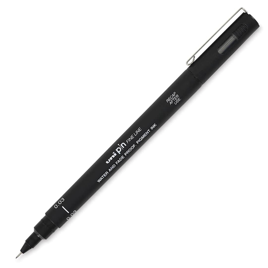 Open in modal - Uni Pin Fine Liner Pen - 0.03 mm, Black