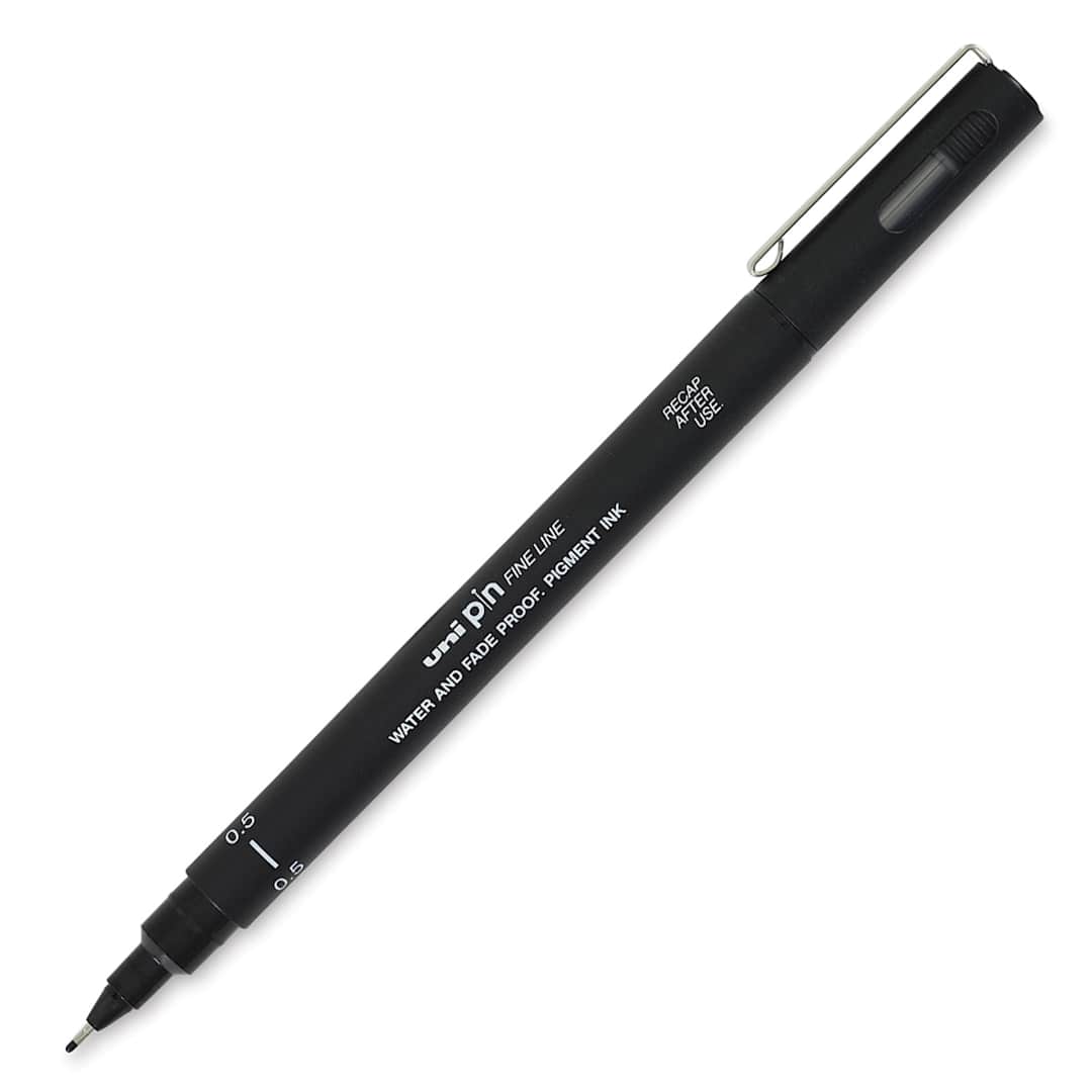 Open in modal - Uni Pin Fine Liner Pen - 0.5 mm, Black