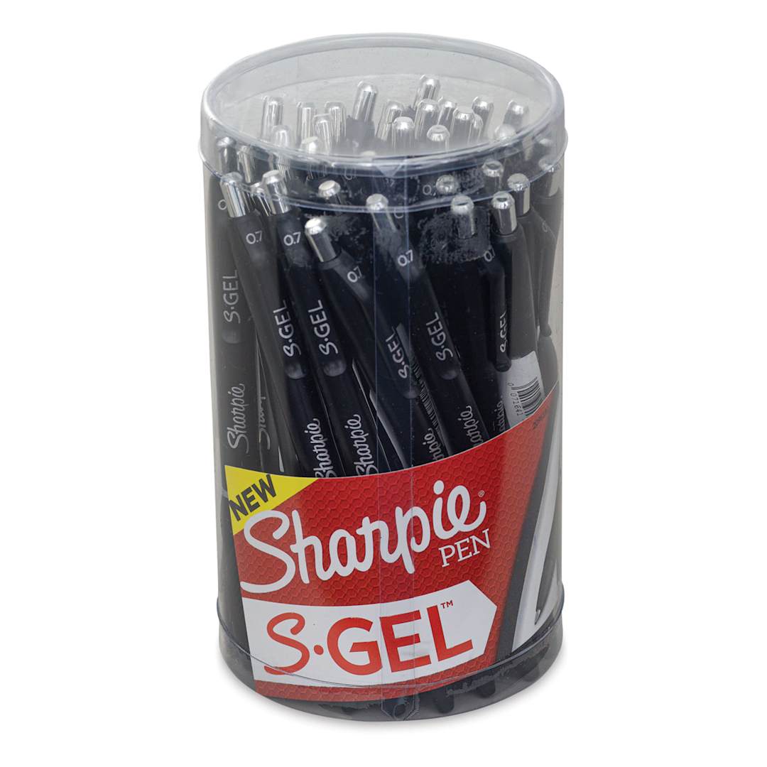 Open in modal - Sharpie S-Gel Pens - Black, 0.7 mm, Pkg of 36, front of the container