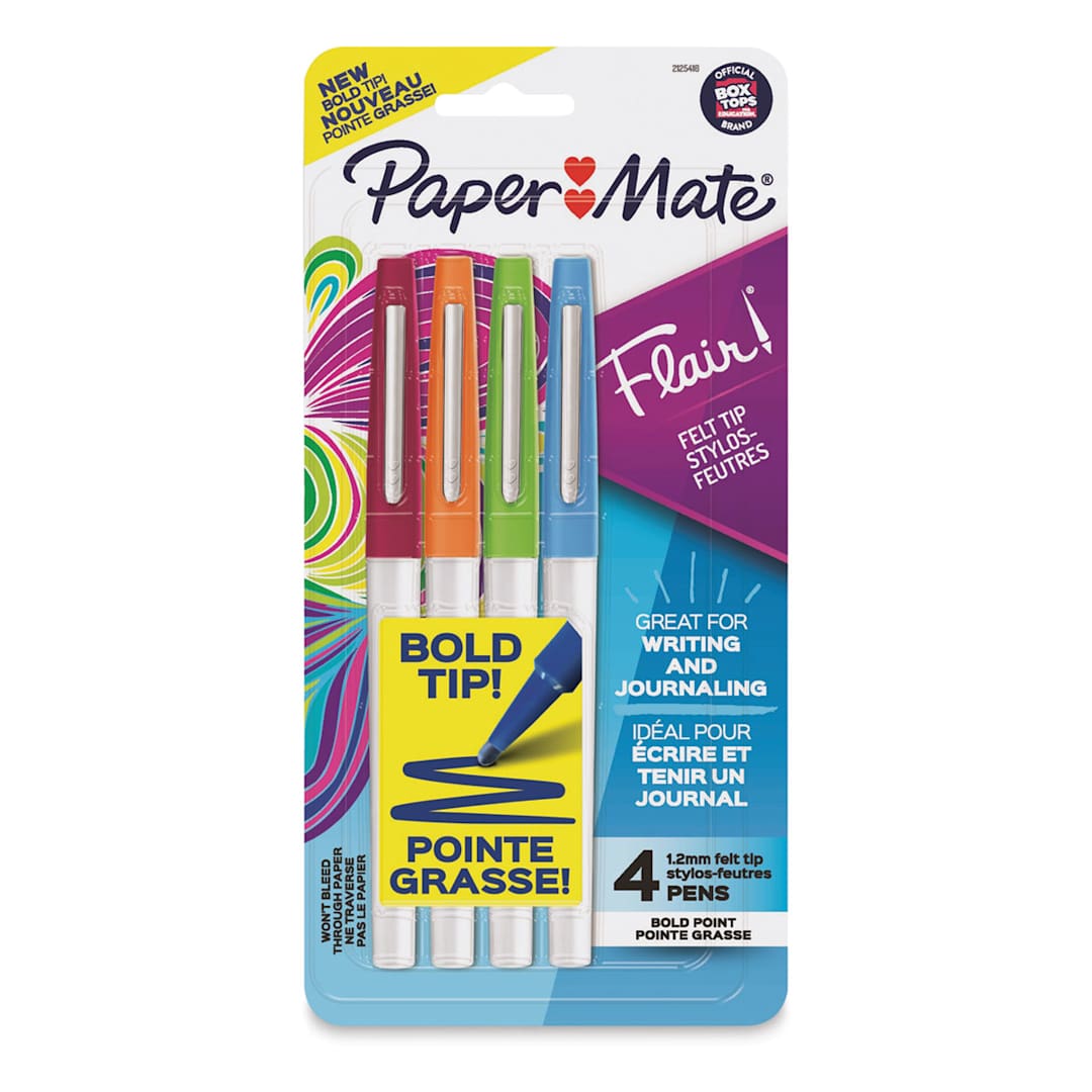 Open in modal - Paper Mate Flair Bold Pens - Set of 4