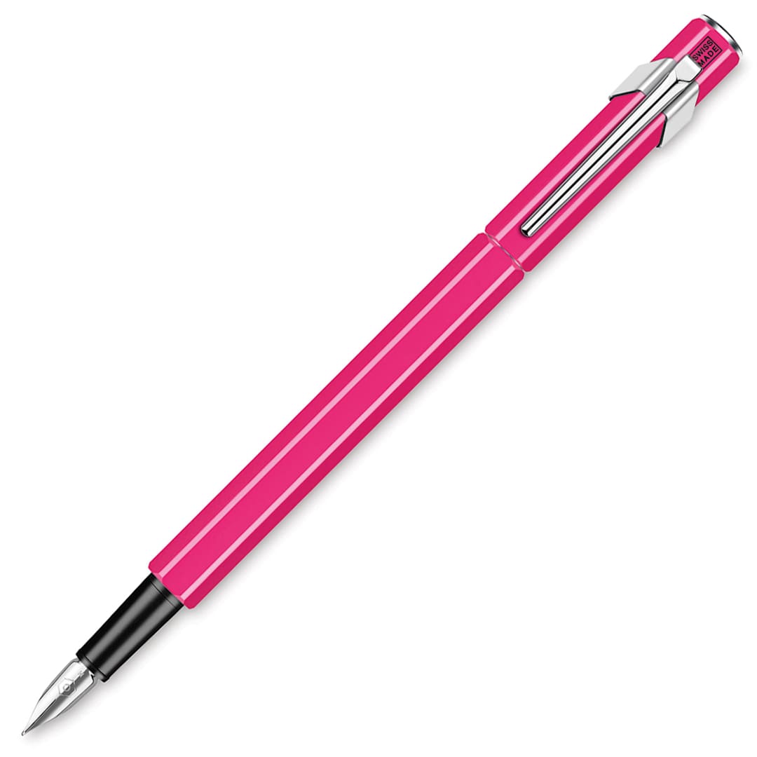 Open in modal - Caran d’Ache 849 Fountain Pen, Fluorescent Pink, Medium Nib