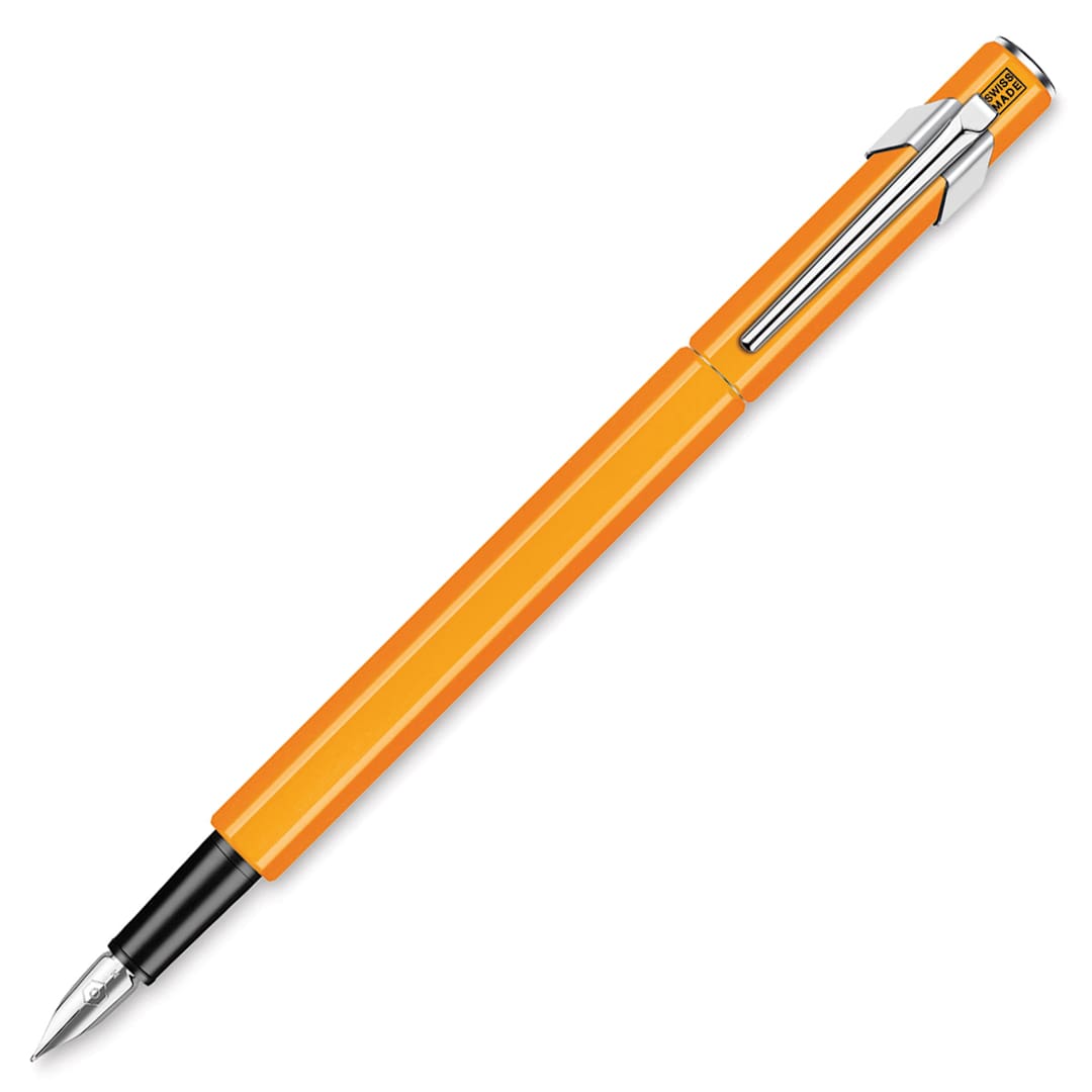 Open in modal - Caran d’Ache 849 Fountain Pen, Fluorescent Orange, Medium Nib