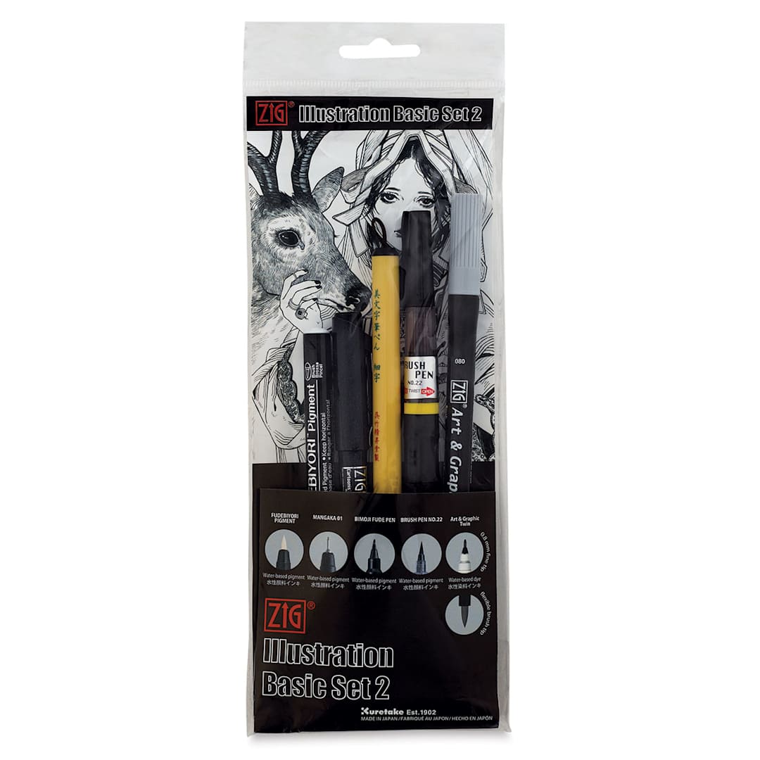Kuretake Zig Illustration Basic Set 2 | BLICK Art Materials