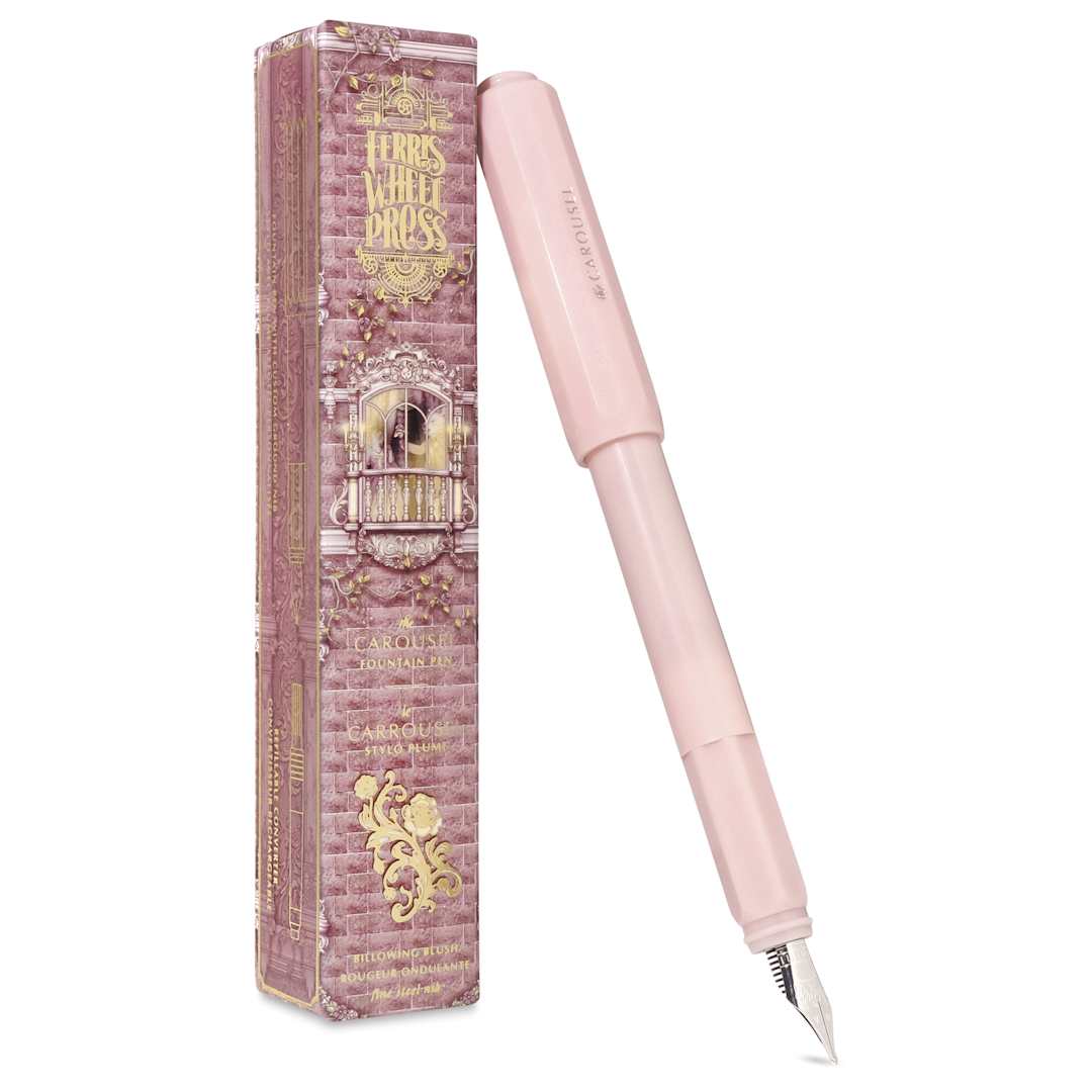 Open in modal - Ferris Wheel Press Carousel Fountain Pen - Billowing Blush, Fine, pen with box