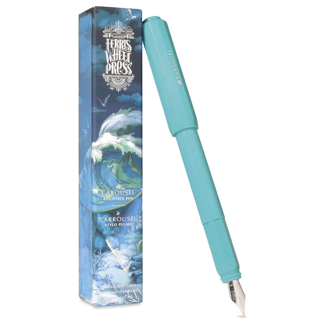 Open in modal - Ferris Wheel Press Carousel Fountain Pen - Tumultuous Tides, Fine, pen with box
