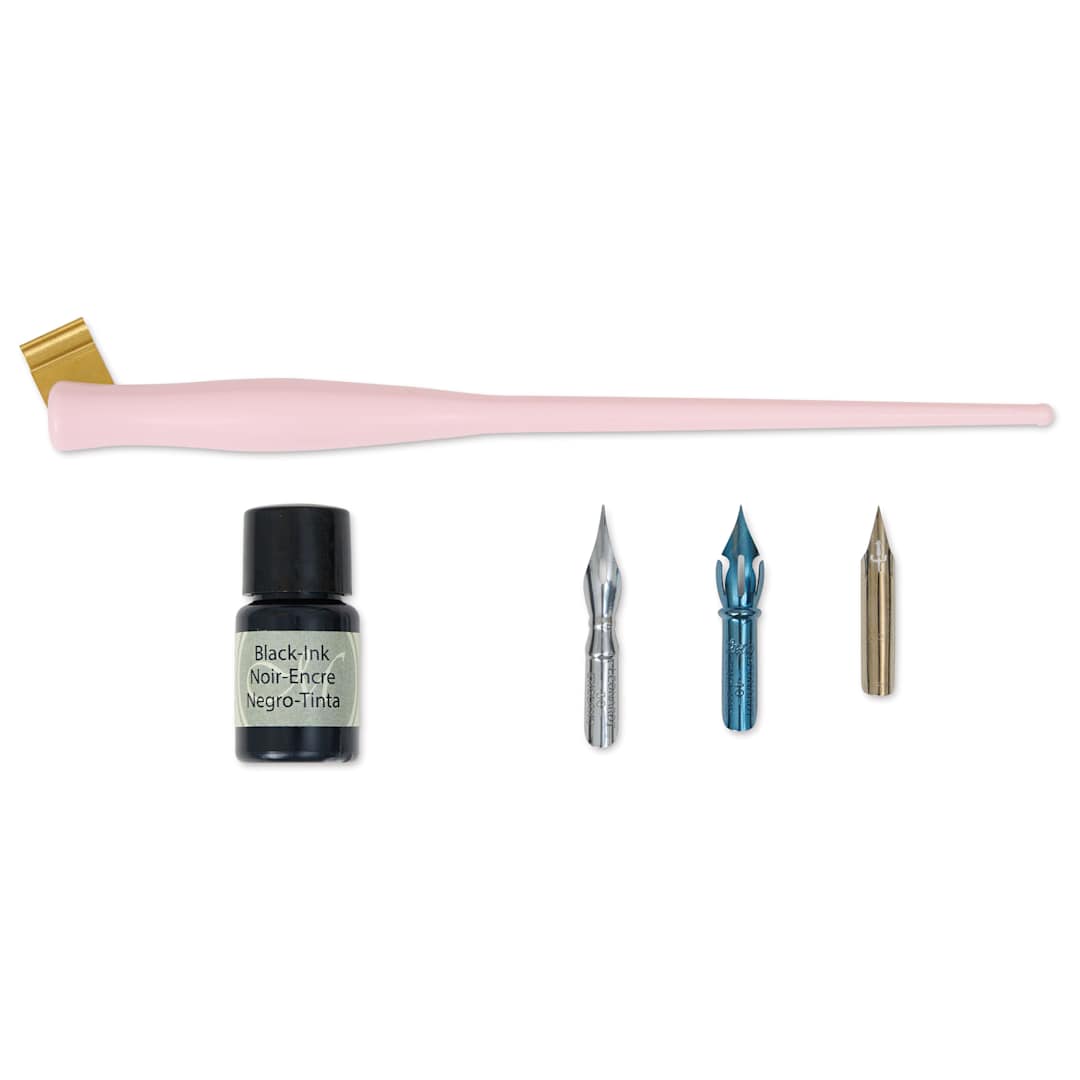 Open in modal - Manuscript Modern Calligraphy Oblique Pen Set - Pink
