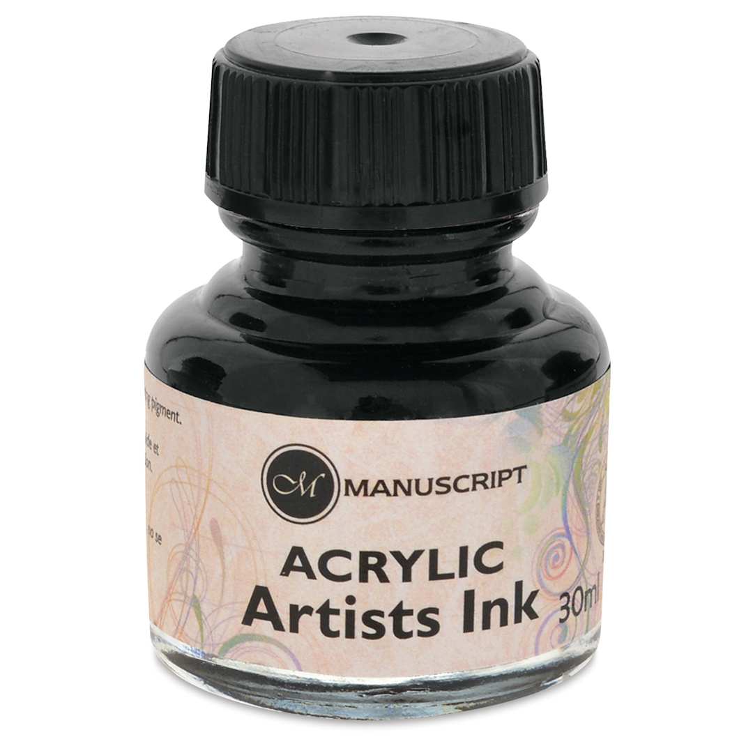 Open in modal - Manuscript Acrylic Artist's Ink - Indian Black, 30 ml
