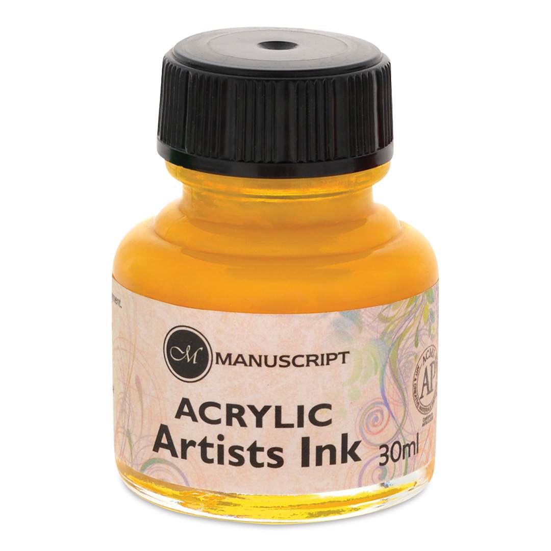 Open in modal - Manuscript Acrylic Artist's Ink - Brilliant Yellow, 30 ml