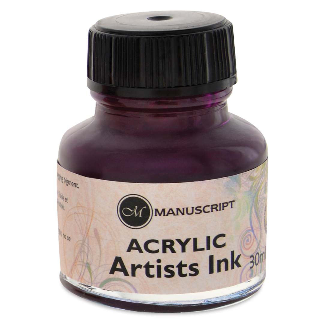 Open in modal - Manuscript Acrylic Artist's Ink - Purple Lake, 30 ml