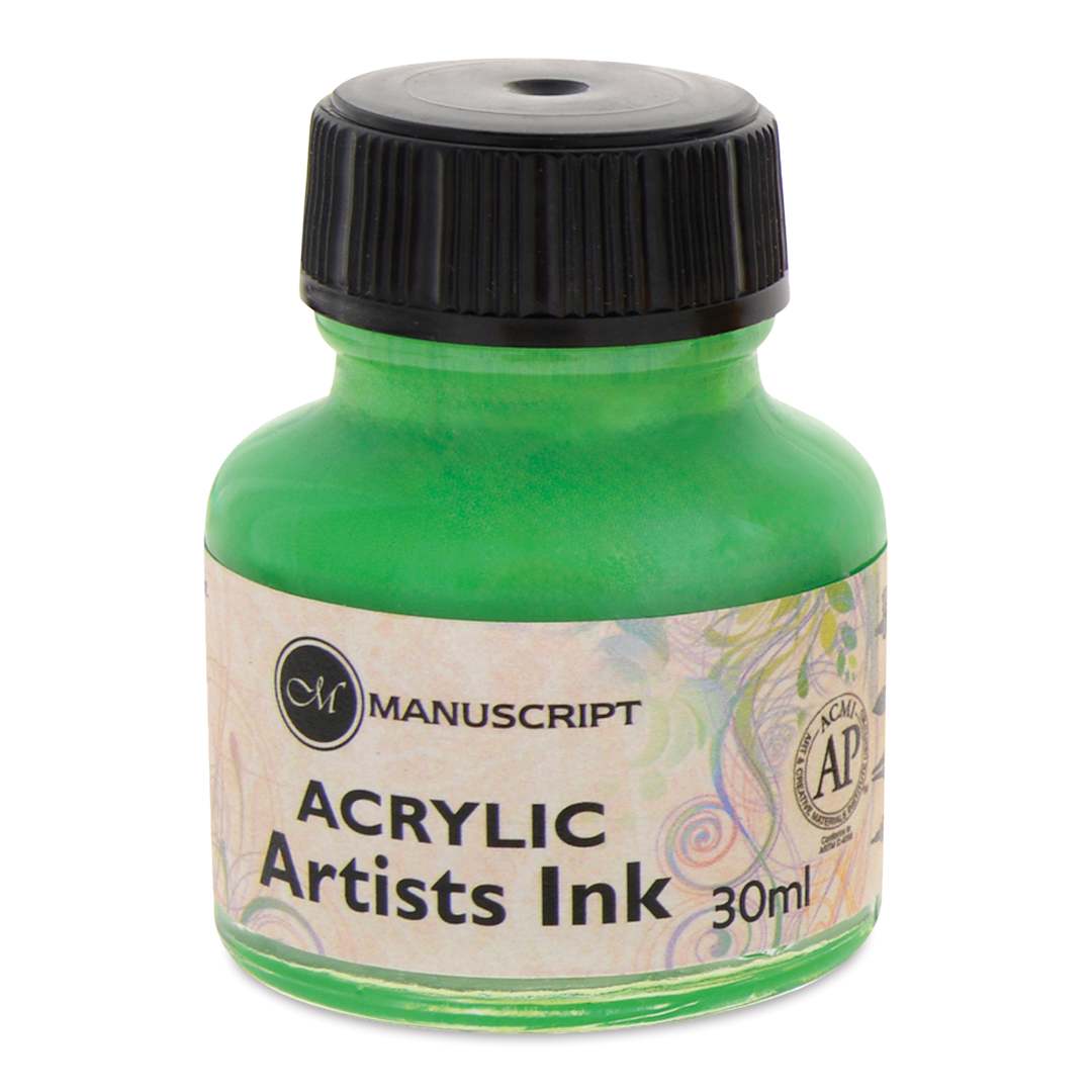 Open in modal - Manuscript Acrylic Artist's Ink - Emerald Green, 30 ml