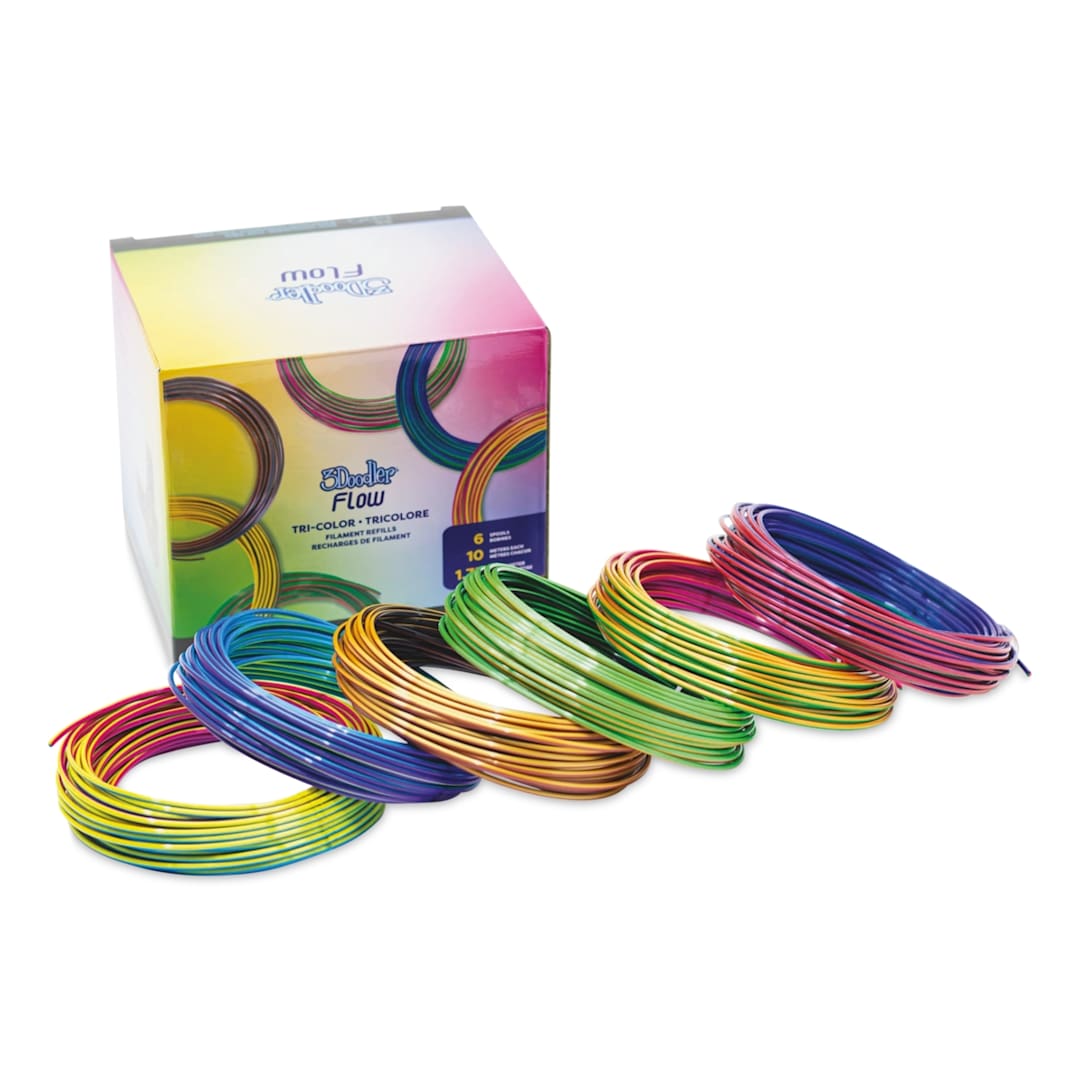 Open in modal - 3Doodler Flow Tri-Color Filament Refills - Set of 6