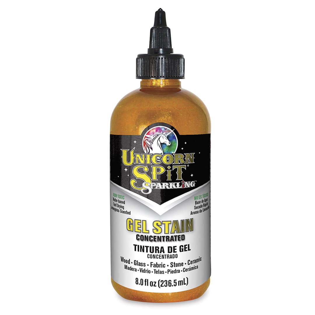 Open in modal - Unicorn Spit Gel Stain and Glaze - Golden Gosling, 8 oz, Sparkling, Bottle