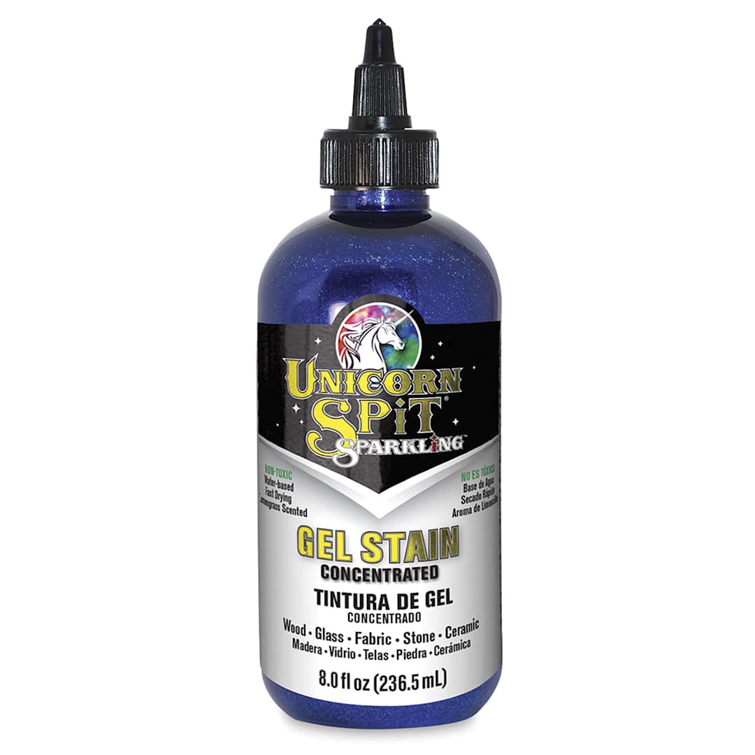 Open in modal - Unicorn Spit Gel Stain and Glaze - Sapphire Swift, 8 oz, Sparkling, Bottle