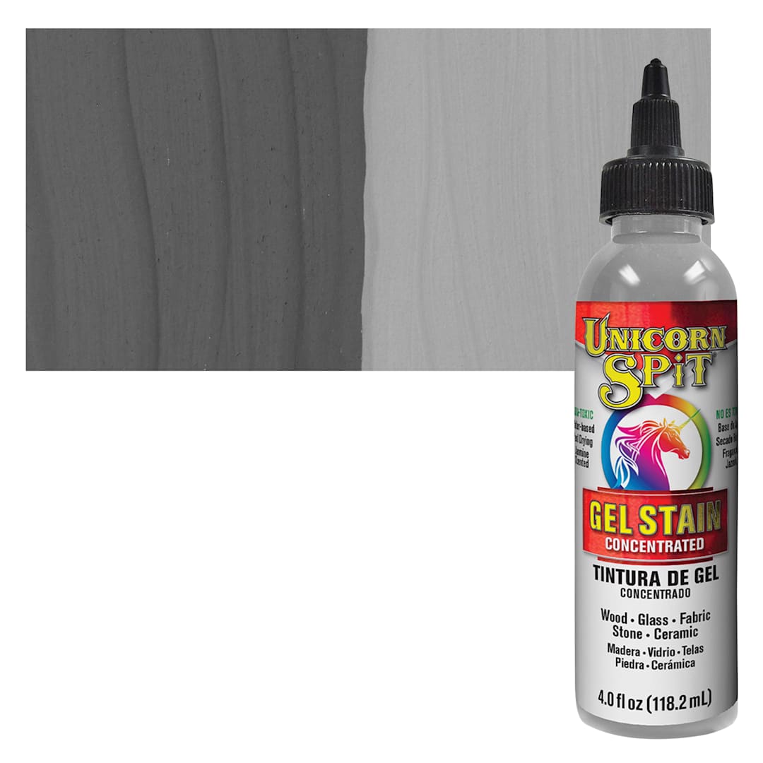 Open in modal - Unicorn Spit Gel Stain and Glaze - Weathered Daydream, 4 oz - Bottle and Swatch