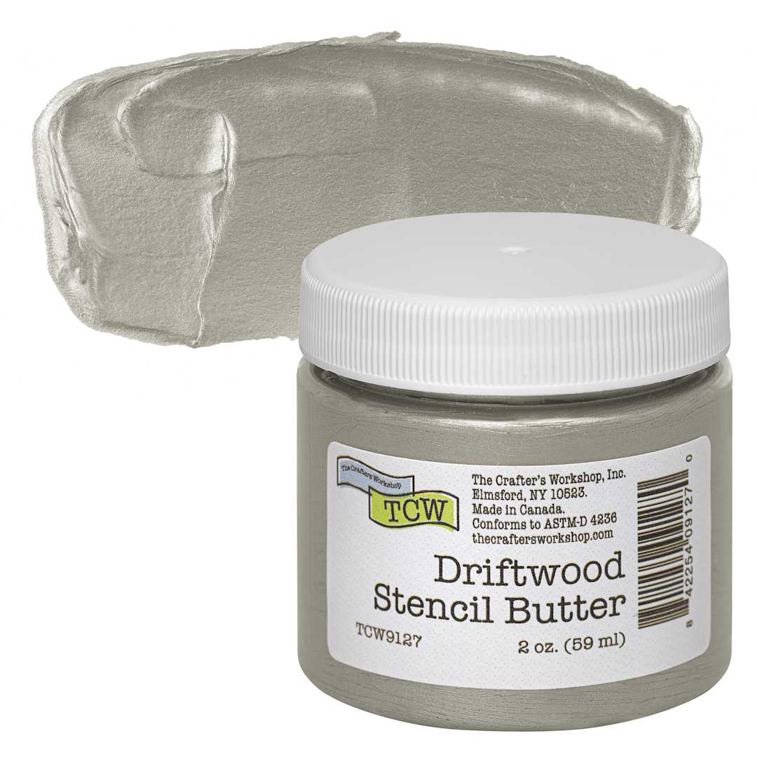 Open in modal - Stencil Butter Acrylic Paint - Driftwood, 2 oz, Jar and swatch