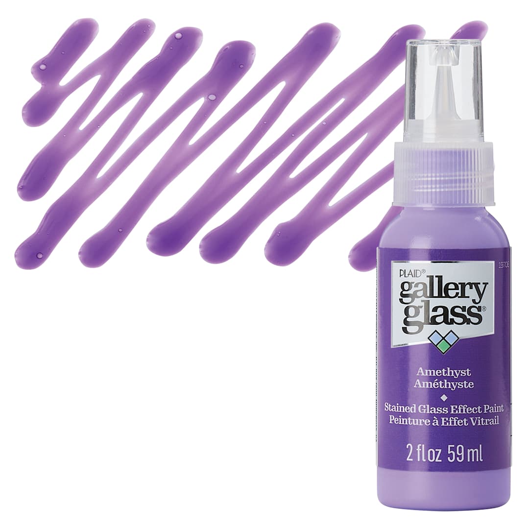 Open in modal - Gallery Glass Paint - Amethyst, 2 oz bottle and swatch